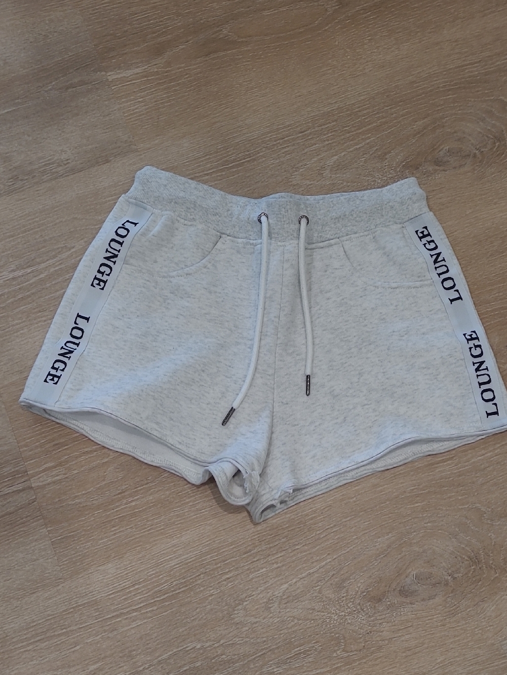 LOUNGE APPAREL Cotton-Blend Drawstring Shorts - Light Gray